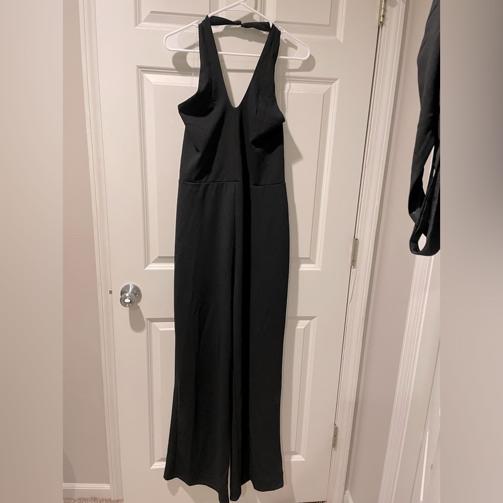 Halter wide leg jumpsuit